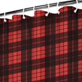 thumbnail image 3 of Red and Black Christmas Plaid Pattern Shower Curtain 36"x72" ,Bathroom Decorative Shower Curtains Set with 12 Hooks,Modern Waterproof Washable Shower Curtain, 3 of 6