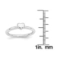 thumbnail image 3 of Sterling Silver Rhodium Puffed Heart Ring, 3 of 7