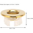 thumbnail image 2 of Anillo de desbordamiento del fregadero, anillos de desbordamiento del fregadero, cubierta de desbordamiento del fregadero de latón, orificio circular para fregadero para baño, cocina, Fonepro Gold 4, 2 of 5