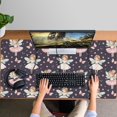 thumbnail image 4 of Long Mouse Pads for Desk,Dark Pink Fairy Princess Pattern Desk Mats on Top Of Desks, Desk Mouse Pad Extra Large with 3mm Non-Slip Base and Stitched Edge for Gaming,Office,Work,Home 47.3"x23.6", 4 of 6