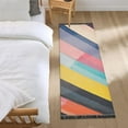 thumbnail image 3 of Yayeee Runner Rug for Bedroom 2'x6' Machine Washable Hallway Non Slip Mat, Color Striped, 3 of 8