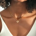 thumbnail image 2 of Turandoss Bow Necklace for Women 14K Gold Plated CZ Tiny Pendant Choker Charm Chain Trendy Waterproof Jewelry Teacher Appreciation Mothers Day Graduation Gifts for Her Mom Kids Teen Girls Wife Ideas, 2 of 8