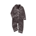 thumbnail image 2 of WTXUE Satin Family Matching Christmas Pajamas Set Soft Button Loungewear 2 Piece Sleepwear Home Wear Set Comfortable Nightwear Set for Couples or Family Grey 3M, 2 of 5