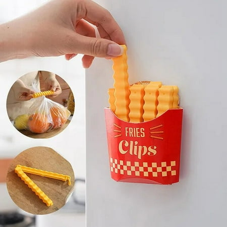 

dosil Snack Bag Sealing Clip Cute French Fries Sealing Clip Storage Box Moisture-proof Preservation Clip Food Sealing Refrigerator Sti