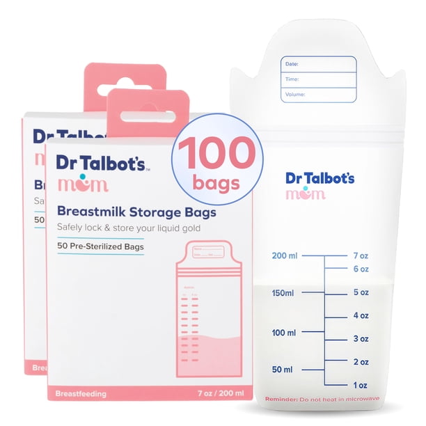 Bolsas para Almacenamiento de Leche Materna Dr. Talbot's Mom MilkFresh, Paquete de 100