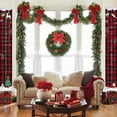 thumbnail image 3 of christmas decorations Christmas wreaths, festival decorations, woven rattan wreaths, simulated pinecones, red fruit, door and window hanging wreaths, hanging decorations, 3 of 6