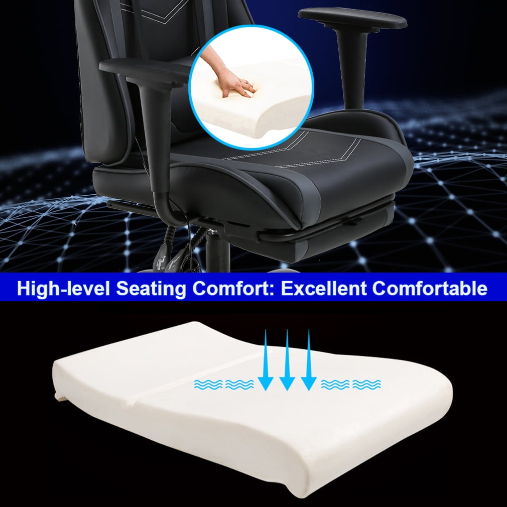 BestOffice Ergonomic Gaming Chair, Lumbar Support, Rolling Swivel for Women, Men(Black)