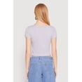thumbnail image 5 of Women's Waffle Knit Short Sleeve Crop Top, 5 of 5