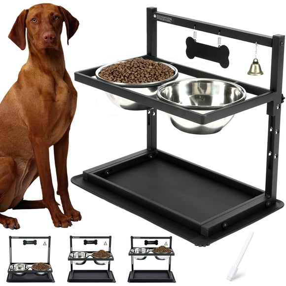 Cuencos Elevados TIDANT Acero Inoxidable Altura Ajustable para Perros Grandes