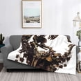 thumbnail image 2 of Uemuo Skeleton Dance with Mushrooms Printed Throw Blanket for Couch, Fluffy Fuzzy Blankets for Bed, Sofa, Cozy Flannel Faux Fur Blanket-80"x60", 2 of 6
