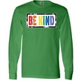 thumbnail image 3 of Inktastic Be Kind Stencil LGBT Rainbow Long Sleeve T-Shirt, 3 of 5