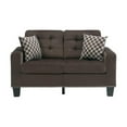 thumbnail image 4 of Pemberly Row Tufted Microfiber Loveseat in Chocolate, 4 of 7
