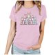 thumbnail image 1 of Mujeres Manga Corta de Verano Tops Día de San Valentín Impreso Cuello Redondo, Camisa de Moda Casual Blusa, 1 of 6