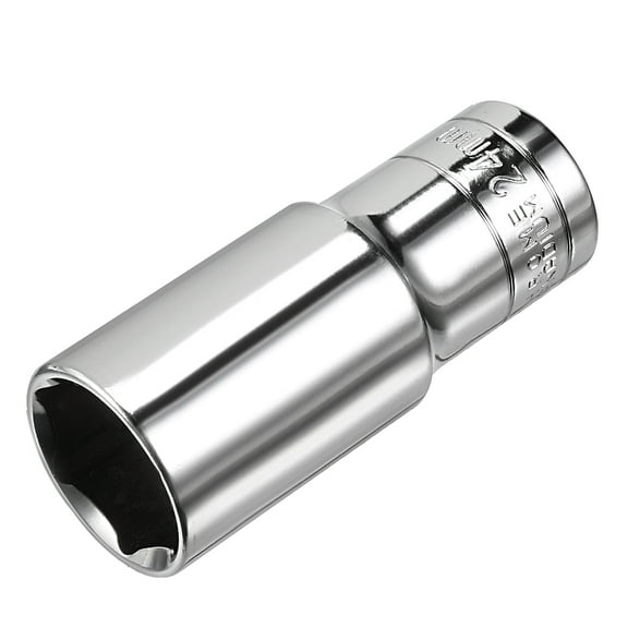 Unique Bargains 1/2-inch Drive 24mm 6-Point Deep Socket, Cr-V Steel