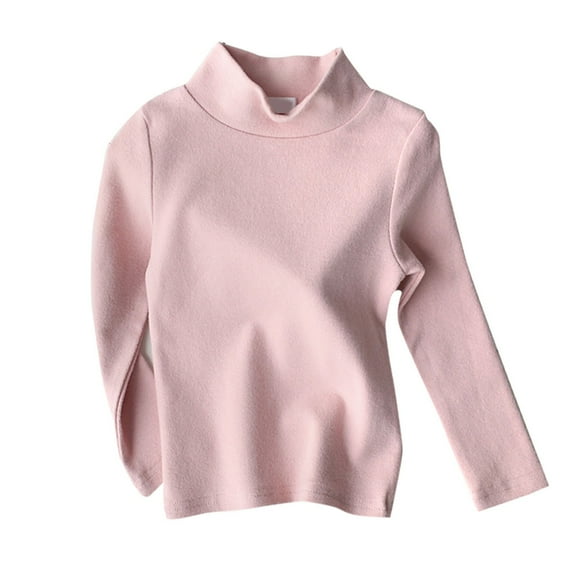 Girls Long Sleeve Turtleneck Shirt Toddler Soft Comfy Loose Fall Base Layer Shirts Lightweight Kids Autumn Clothes