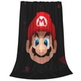 thumbnail image 6 of Lsque Mario Pattern Fuzzy Fleece Throw Blanket Extra Large,Super Soft,Fluffy and Warm Blankets for Couch,Bed,All Season Use (50"x40"), 6 of 7