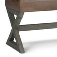 thumbnail image 2 of Salinger 48" Wd.Ottoman Bench in Distressed Chestnut Brown Faux Leather, 2 of 7