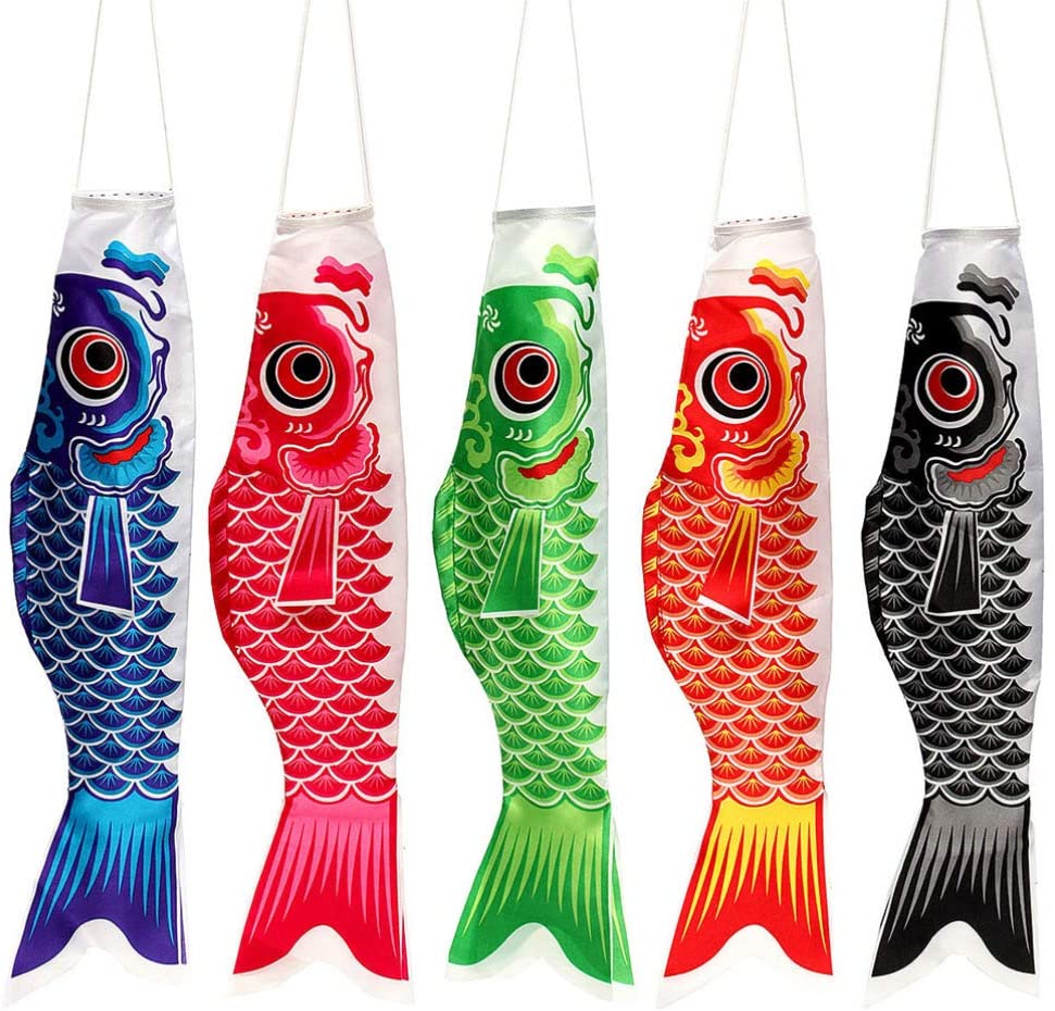Limei Japanese Carp Windsock, Garden Fish Flags, Streamer Fish Flag
