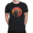 thumbnail image 2 of Retro Dog Sunset Illustration Men's T-shirt, 2 of 3