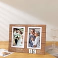 thumbnail image 5 of Gmogad Anniversary Photo Frame Wooden Display Stand - Holds Two 6x4 Pictures for Wedding Couple Valentine's Gift Home Decor Personalized Years Marker, 5 of 6