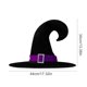 thumbnail image 4 of Sombrero Bruja Halloween Con Hebilla Puntiagudo Ancha para Fiestas Carnavales () Morado, 4 of 4