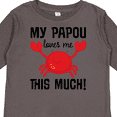 thumbnail image 4 of Inktastic My Papou Loves Me Boys or Girls Long Sleeve Toddler T-Shirt, 4 of 5