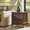 Walnut, variant on Wooden End Table with Charging Station Space 2 Drawers Table Living Room Blue