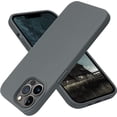 thumbnail image 1 of Compatible with iPhone 13 Pro Case,Liquid Silicone Slim Protective Shockproof Phone Case Cover with Anti-Scratch Microfiber Lining, 6.1 inch (Space Gray), 1 of 5