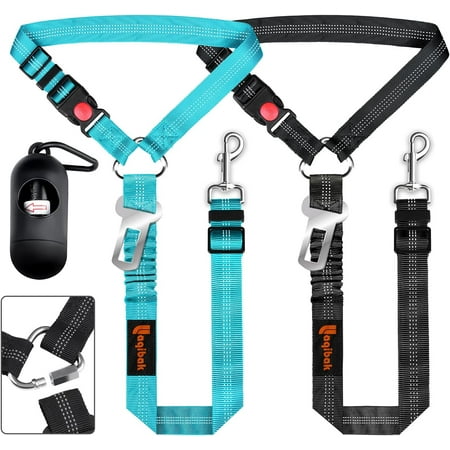 Removable Dog Seat Belt Harness for Car, 3 in 1 Pet Dog Car Seatbelt Leash, Retractable Restraint Secures to V