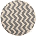 thumbnail image 1 of Safavieh Courtyard Grey Indoor Outdoor Rug - Round 4', 1 of 5