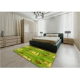 thumbnail image 5 of Ahgly Company Machine Washable Indoor Square Transitional Chameleon Green Area Rugs, 5' Square, 5 of 7