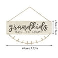thumbnail image 4 of Grandkids Photo Frame Make Life Mini Wooden Hanging Wall Board DIY Listing Note Crafts Grandma's Picture Board Frame With Wooden And Round Bead Ropes For Home Dec, 4 of 7