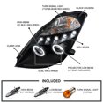 thumbnail image 4 of Spec-D Tuning Black Halo+LED Projector Headlights Compatible with 2003-2005 Nissan 350Z, Left + Right Pair Headlamps Assembly, 4 of 6