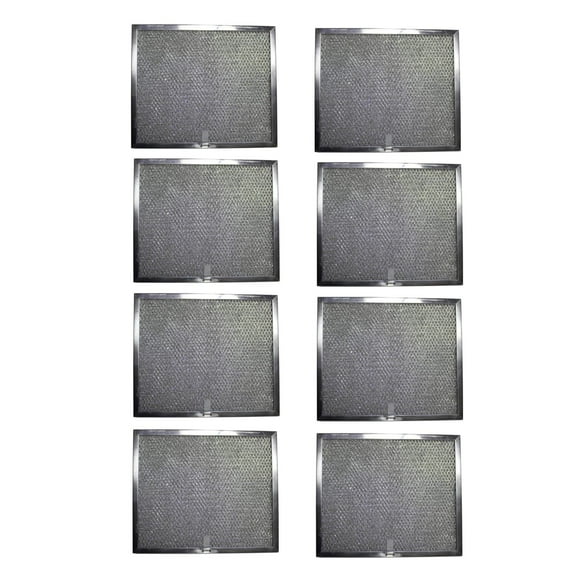 Aluminum Replacement Range Hood Filter 9-7/8" x 11-11/16" x 3/8" (8-Pack)