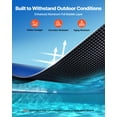 thumbnail image 5 of VEVOR Solar Pool Cover, 32 x 16 ft Pool Bubble Cover, 16 Mil Pools Solar Blanket with Dual Heat-Locking Air Layer for Pools, Daytime Heat Absorption, Nighttime Heat Retention, Blue & Black, Cuttable, 5 of 10