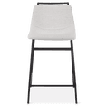 thumbnail image 3 of Bouclair Oatmeal Fabric and Metal Counter Stool, 3 of 7