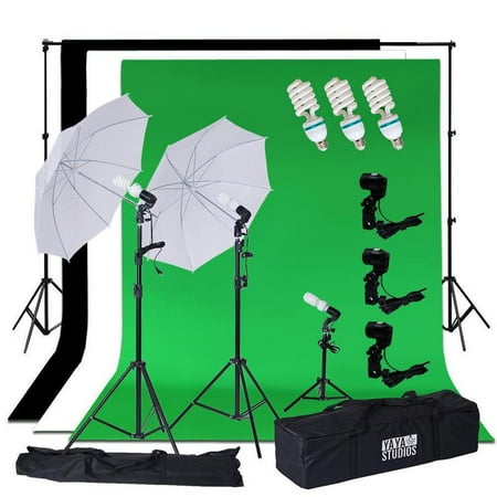 Studio Lighting Umbrella Light - Efavormart 600 Watts Photo Studio White Umbrella Continuous Lighting Kit With Backdrops