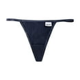 thumbnail image 3 of Scyoekwg Womens Underwear Thong T-back Low Waisted Bikini Underwear Hipster Panties Solid Color Breathable Fashion Ladies Panties Underpants(Navy,S), 3 of 3