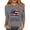Gray #004, variant on 4th of July Shirts for Women Plus Size 3/4 Sleeve T-Shirts Loose Red White and Blue Print Tops USA 250th Anniversary Celebration Party Pullover Independence Day Patriotic Crew Neck Blouses Beige XL