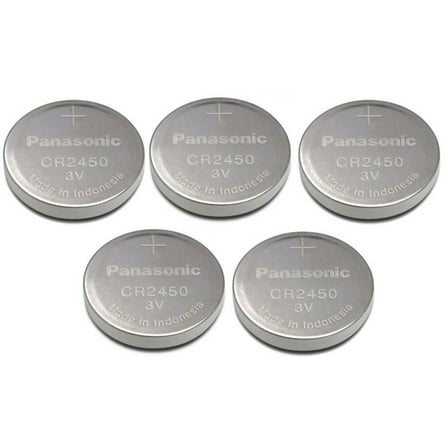 Panasonic Lithium Battery CR2450 Pack of 5 Batteries