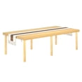 thumbnail image 2 of MELLCOM 60" x 30" Foldable Picnic Table, Portable Wooden Low Floor Table with Handle, 2 Heights Options (12.8"/16.9") & Long Table Runner, Boho Picnic Table for Beach, Camping & Indoor Study, 2 of 8