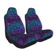 thumbnail image 2 of Naloa Purple and Green Glitter Car Seat Covers 2PCs Front Car Seat Covers Universal fit for Most Cars SUVs and Trucks - 1, 2 of 5