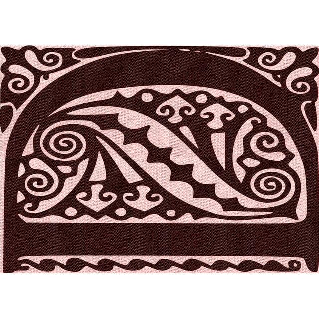 Ahgly Tapis Rectangulaire Lavable en Machine Intérieur Transitionnel Marron Chocolat, 2 Pieds x 4 Pieds