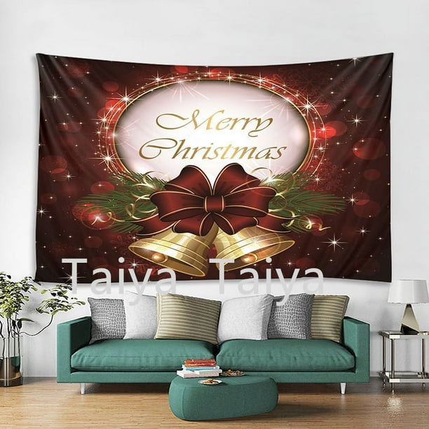 Venta al por mayor Navidad DIY 3D impreso digital karol g Santa Claus trineo Reno tapiz Navidad decorar