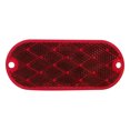 thumbnail image 1 of Peterson Mfg. Reflector V480R Quick Mount; Red Lens; 4-3/8 Inch Length x 1-7/8 Inch Height Oblong; Without Housing; Adhesive Backing, 1 of 3