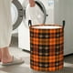 thumbnail image 5 of Balery Halloween Tartan Plaid Cesta de ropa redonda con asas, impermeable, independiente, para ropa, juguetes, dormitorio y familia-Small, 5 of 6