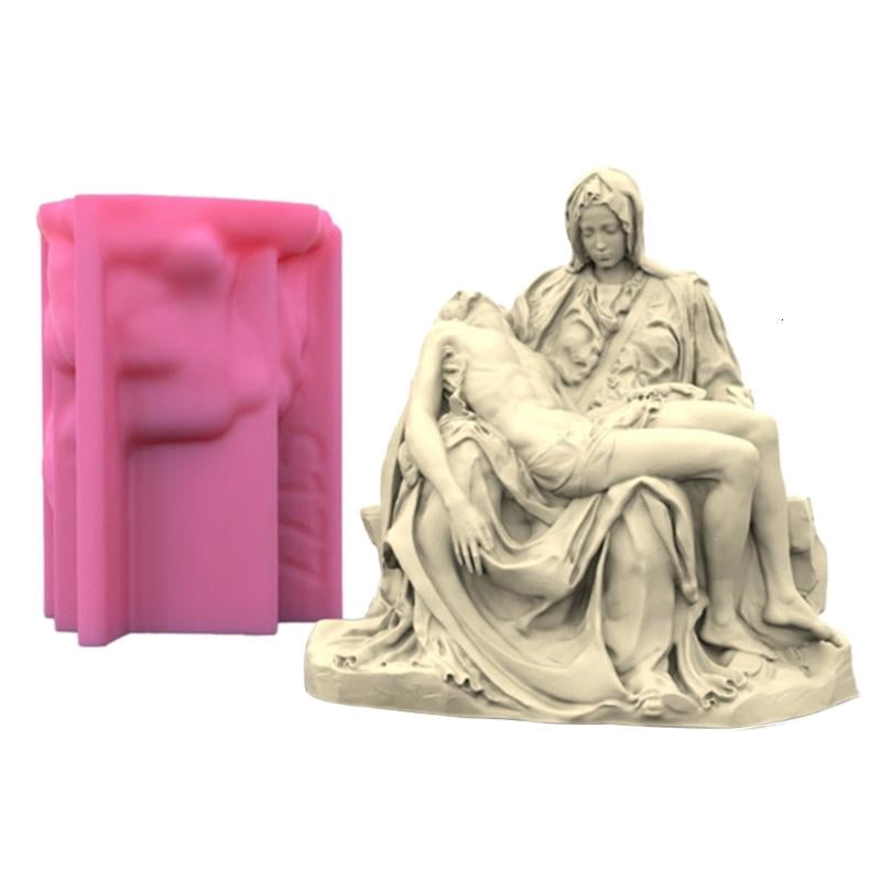 3D Statue Mold Silicone Pieta Silicone Candle Making Mold Gypsum Candle Mold