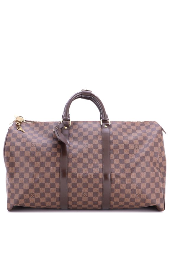 Pre-Owned Keepall Bag Damier 50 By Rebag