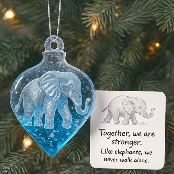 Uxgjfwu Elephant Family Friendship Ornament 3.1 Inch for Christmas Tree Decoration, Holiday Gift for Family and Friends Home Decor
