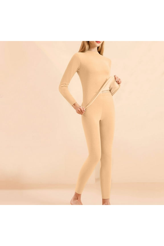 Women's Plus Size Thermal Underwear Set — Breathable & Insulated Long Johns for Extreme Cold Base Layer Top & Bottom with Ventilated Fabric